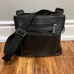 Roots Black Leather Crossbody bag - Great Condition
